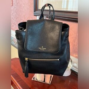 Kate Spade Small Black Pebble Leather Backpack ♠️
